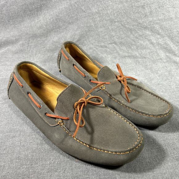 Mercanti Fiorentini Gray suede leather Mens 12 M Made In Brazil - Picture 1 of 10